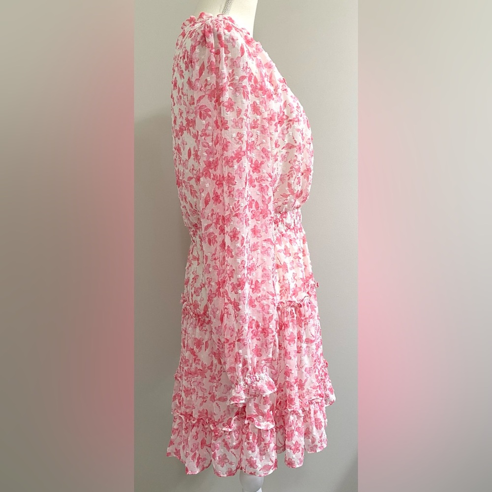 Skies&Blue Womens M Pink White Floral Dress Cottagecore Preppy Feminine Fairy - Picture 8 of 16